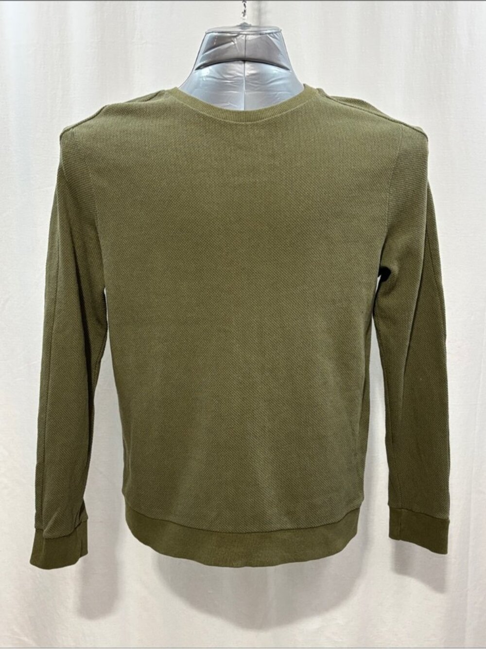 Topshop Green Texture Crewneck Pullover Sweater 300 work party date night trendy